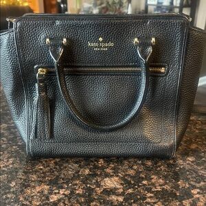 Kate Spade Black Textured Satchel used